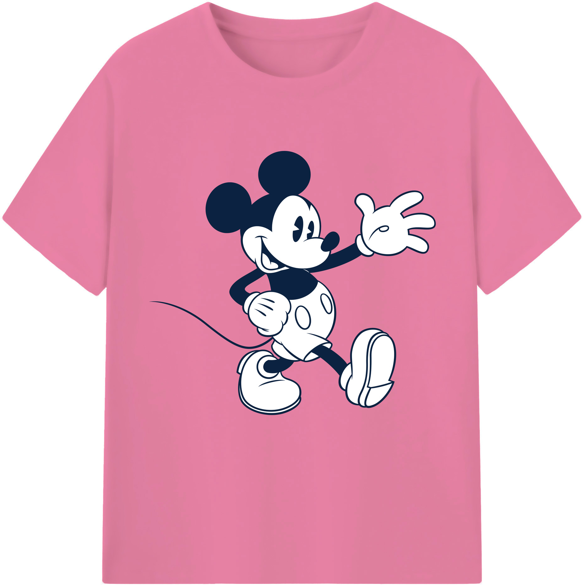 （画像用） ミッキーマウス Mickey Mouse 綿100％半袖Tシャツ（フロントプリント）